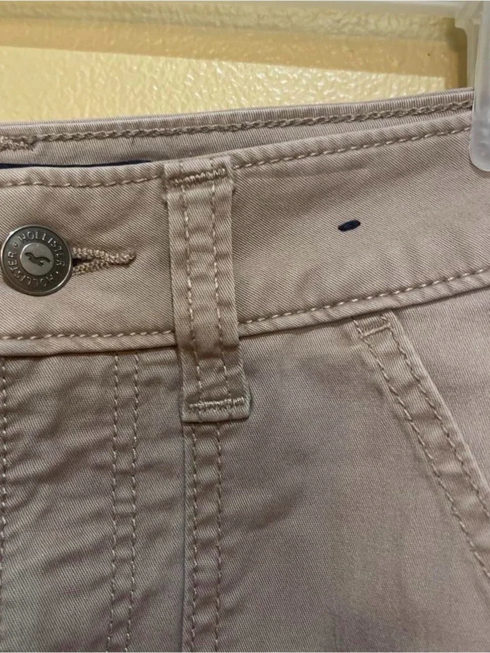 Hollister light brown Women's Cargo Pants with Multiple Pockets